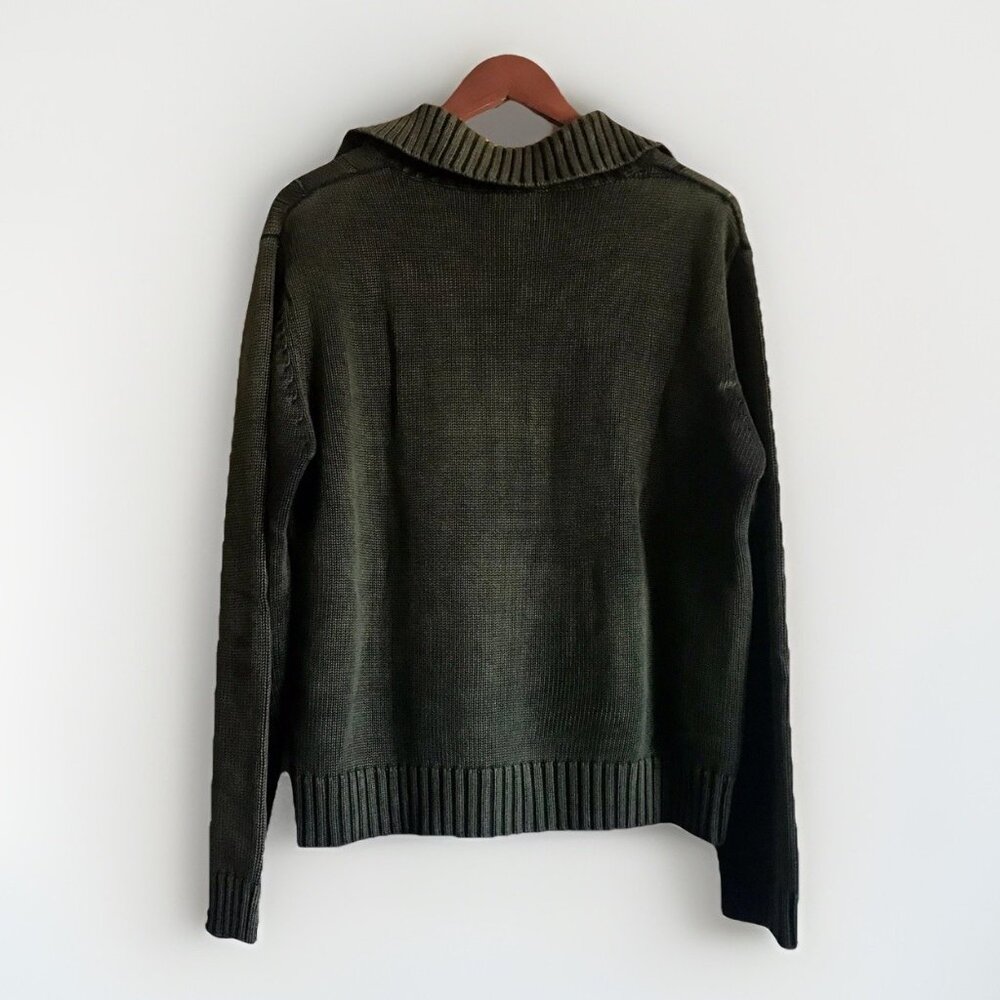 Auto Days Embroidered Green Sweater - Picture 2 of 9